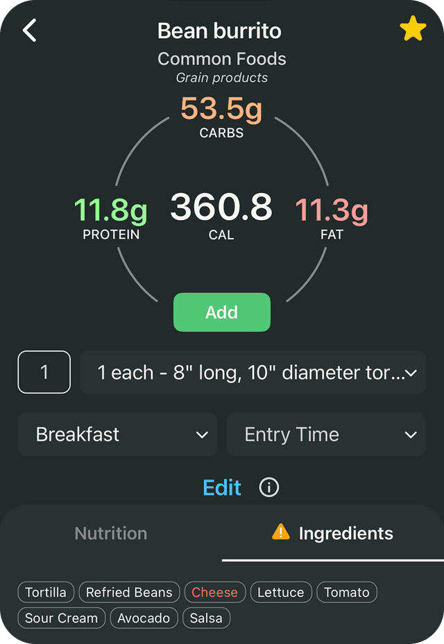 Check Ingredients